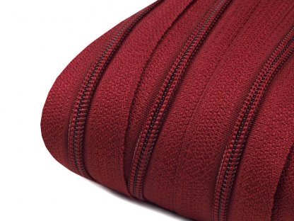 Nekonečný zip spirálový 3 mm - bordo