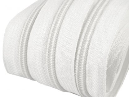 Nekonečný zip spirálový 5 mm - bílý - 2,8 m