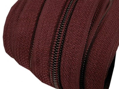 Nekonečný zip spirálový 5 mm - bordo