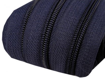 Nekonečný zip spirálový 5 mm - tmavě modrý - 2,1 m