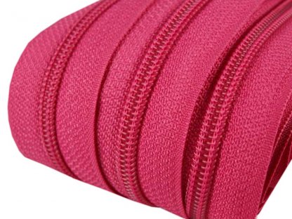 Nekonečný zip spirálový 5 mm - tmavě růžový - 1,1 m