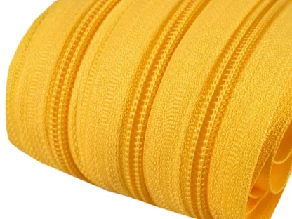 Nekonečný zip spirálový 5 mm - tmavě žlutý - 2,35 m