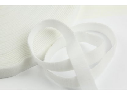 Oboustranný suchý zip - bílý (20 mm)