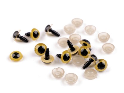 Oko s pojistkou 10 mm - žlutá