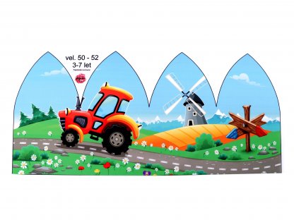 Panel na dětskou čepici - Traktor