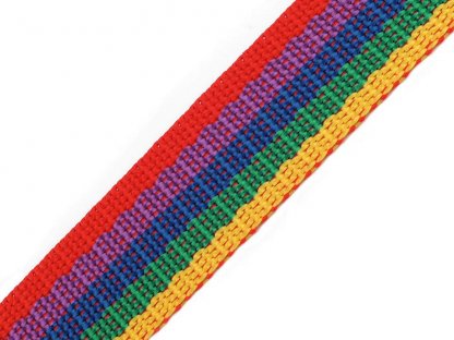 Popruh polypropylénový šíře 30 mm - multicolor