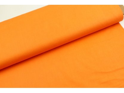 Jednobarevná bavlněná látka / plátno - pomerančová (026)