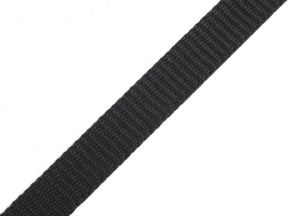 Popruh polypropylénový šíře 10 mm - černý - 1,1 m