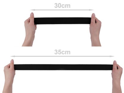 Pruženka (guma) oboustranná měkká šíře 40 mm - modrá