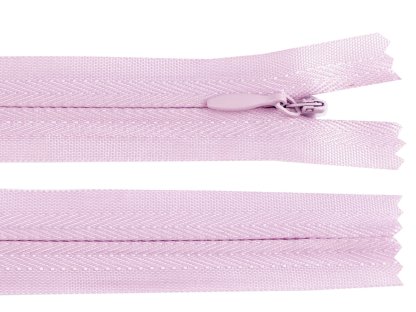 Skrytý spirálový zip šíře 3 mm, délka 20 cm - lila