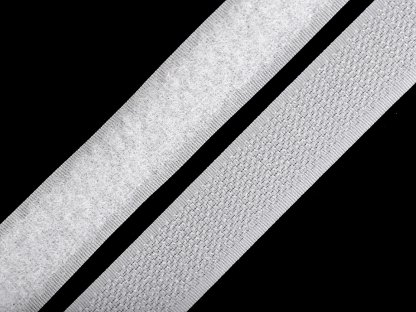 Suchý zip  metráž - háček+plyš - bílá (20 mm)