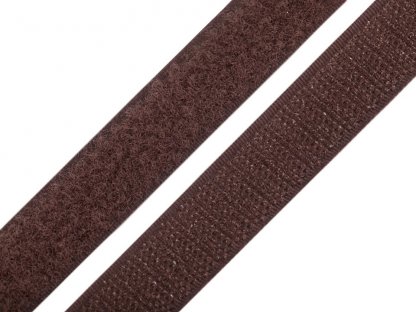 Suchý zip metráž - háček+plyš - hnědá (20 mm)