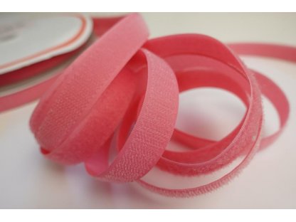 Suchý zip metráž - háček+plyš - lososová růžová (20 mm)