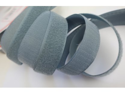 Suchý zip metráž - háček+plyš - šedá (30 mm)
