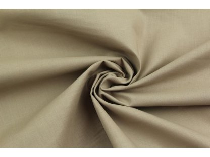 Jednobarevná bavlněná látka / plátno - taupe (124)
