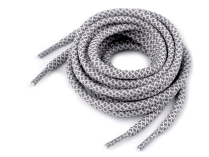 Tkanička do bot, tenisek, mikin délka 130-140 cm - šedá