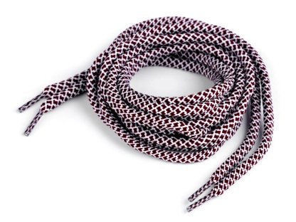 Tkanička do bot, tenisek, mikin délka 130-140 cm - vínová