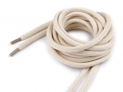 Tkanička do bot, tenisek, mikin délka 130 cm - režná světlá