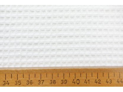 Vaflové froté - bílá - 0,68 m 2