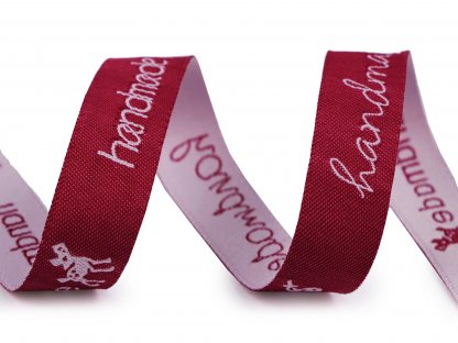 Vzorovka handmade šíře 16 mm - bordo