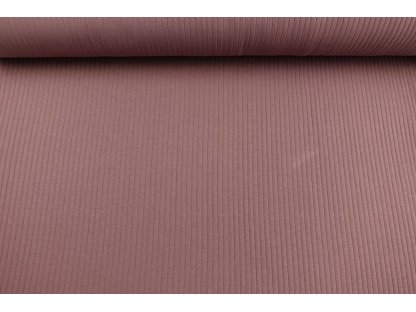 Žebrovaný úplet široký - mauve 0,3m