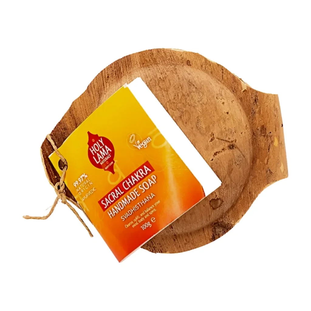 Ajurvédské mýdlo 2.ČAKRA v palmovém listu PETITGRAIN & JASMÍN 100 g