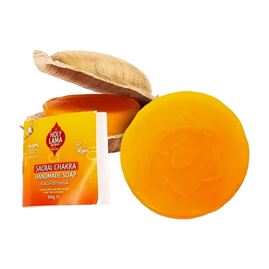 Ajurvédské mýdlo 2.ČAKRA v palmovém listu PETITGRAIN & JASMÍN 100 g