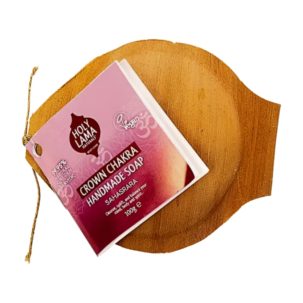 Ajurvédské mýdlo 7.ČAKRA v palmovém listu VETIVER & CEDR 100 g