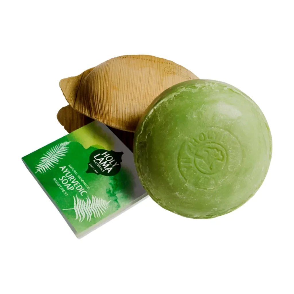 Ajurvédské mýdlo VETIVER & PRALES v palmovém listu 100 g