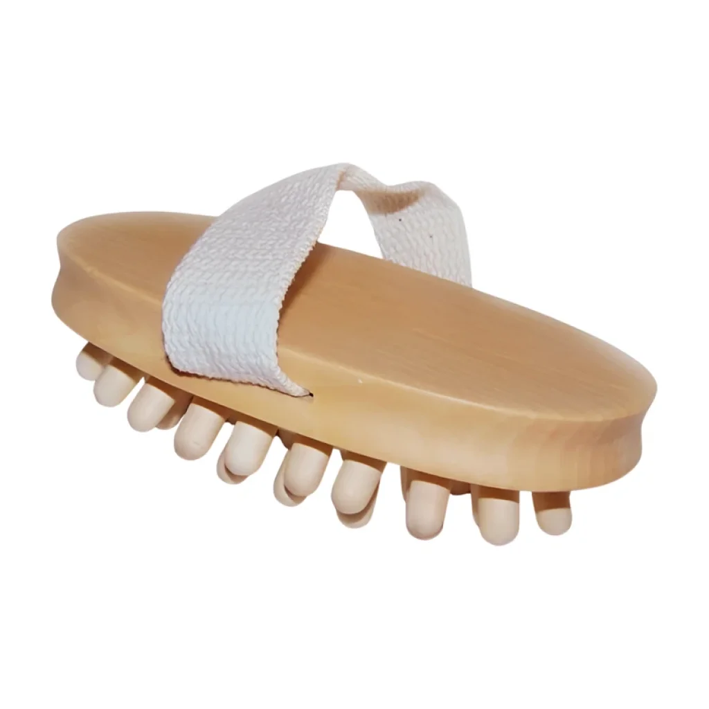 Dřevěný masážní kartáč na celulitidu 13 cm