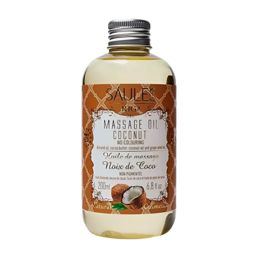 Masážní olej  z přírodních rostlinných olejů KOKOS 200 ml