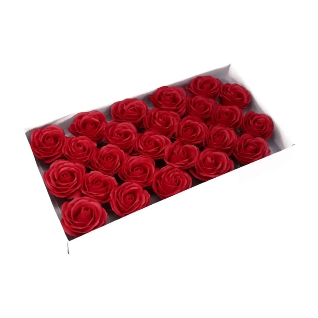 Mýdlový květ velký ČERVENÁ RŮŽE DIY 7 cm
