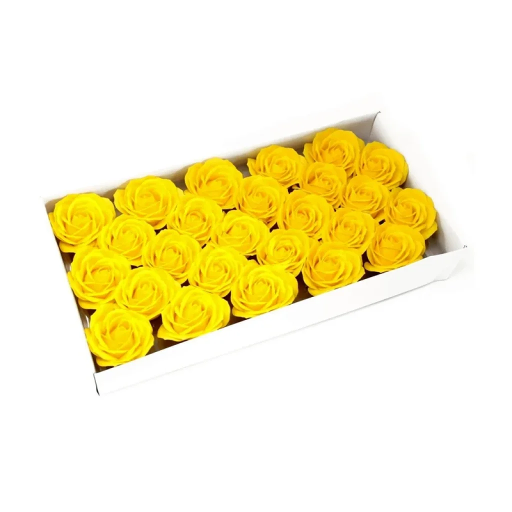 Mýdlový květ velký ŽLUTÁ RŮŽE DIY 7 cm