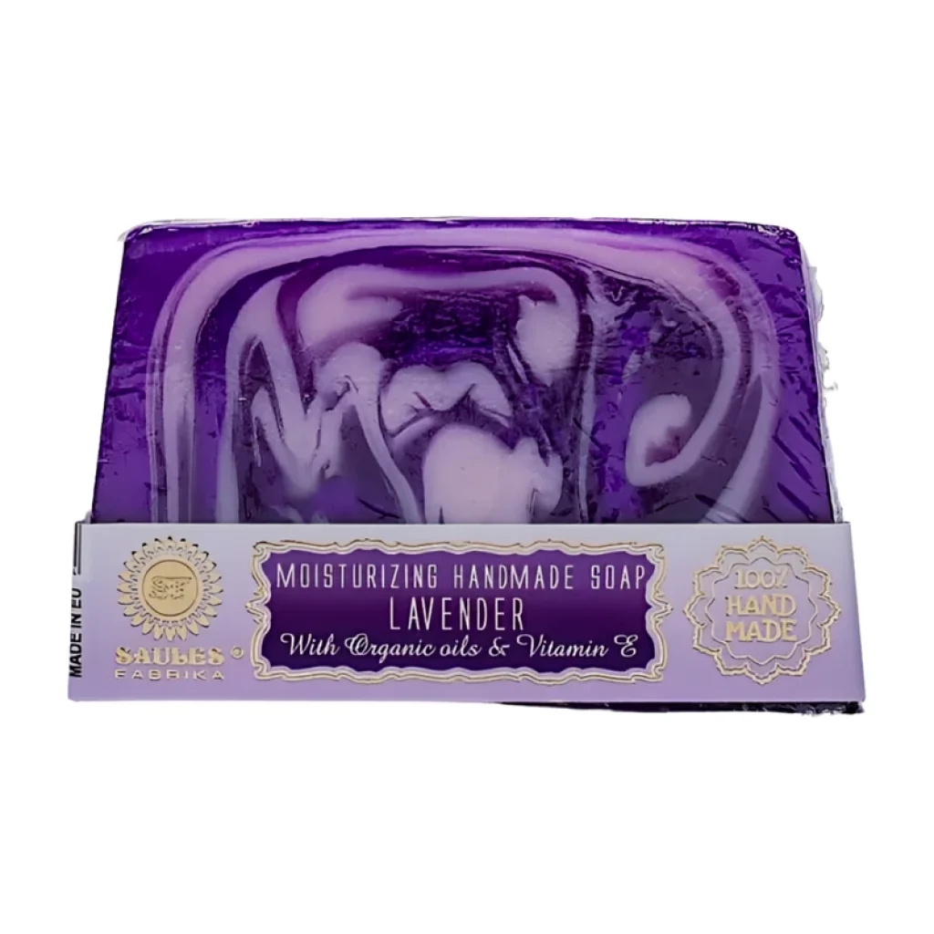 Přírodní ručně vyráběné krájené mýdlo LEVANDULE 80 g