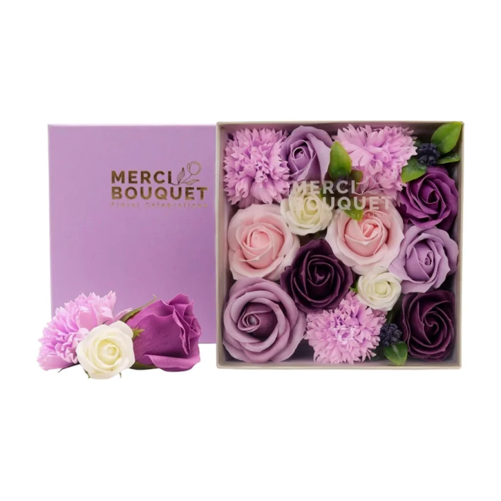 Slavnostní box mýdlových květů 13 ks ELEGANCE