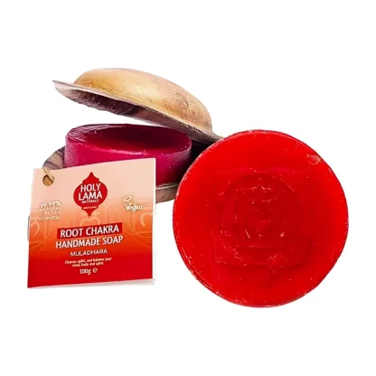 Ajurvédské mýdlo 1.ČAKRA v palmovém listu CEDR & PAČULI 100 g