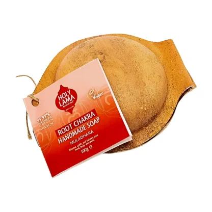 Ajurvédské mýdlo 1.ČAKRA v palmovém listu CEDR & PAČULI 100 g