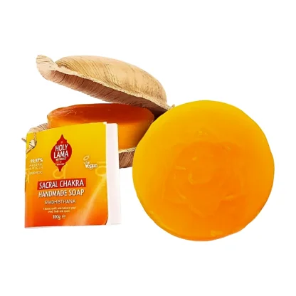 Ajurvédské mýdlo 2.ČAKRA v palmovém listu PETITGRAIN & JASMÍN 100 g
