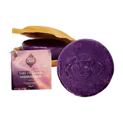 Ajurvédské mýdlo 6.ČAKRA v palmovém listu JASMÍN & CITRÓN 100 g