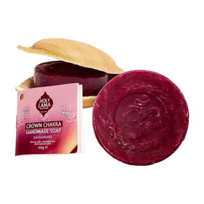 Ajurvédské mýdlo 7.ČAKRA v palmovém listu VETIVER & CEDR 100 g