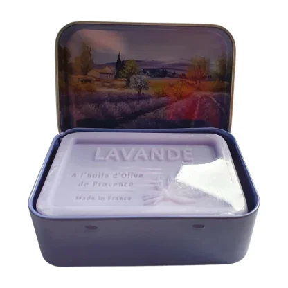 Dárkové francouzské mýdlo v plechové krabičce PROVENCE 120 g