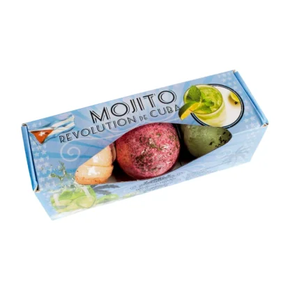 Sada šumivých bomb do koupele Koktejly MOJITO 3 ks