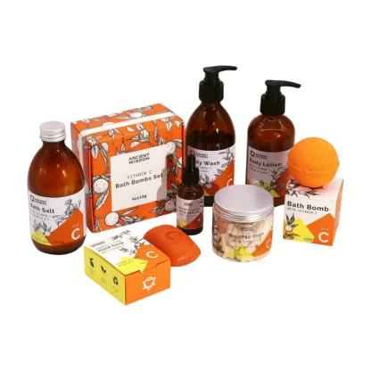 Sada šumivých bomb do koupele KVARTETO s VITAMÍNEM C 4 x 115g