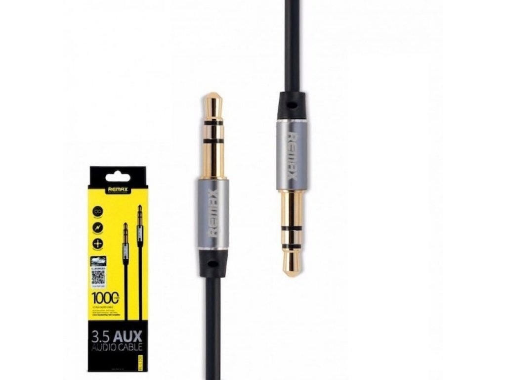 Levně AUX audio kabel 3.5 1m Remax RL-L100 černý