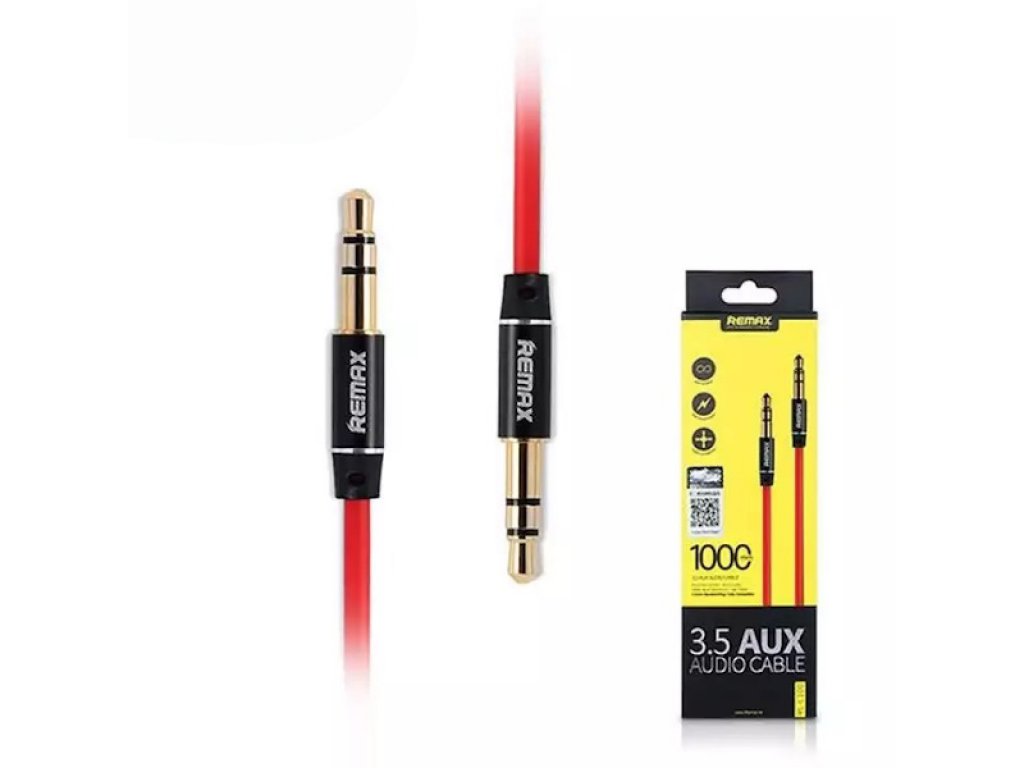 Levně AUX audio kabel 3.5 1m Remax RL-L100 červený