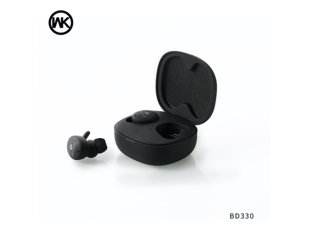 Levně Bezdrátová sluchátka s nabíjecí krabičkou WK Design BD330 Černá