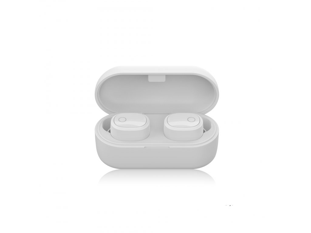 Bezdrátová sluchátka s nabíjecí krabičkou WK Design TWS-V20 Bílá
