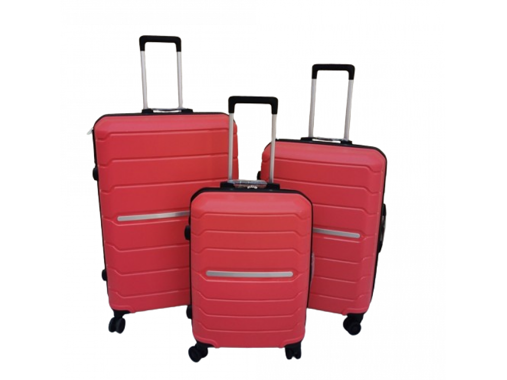 Cestovní kufry sada 3ks červené