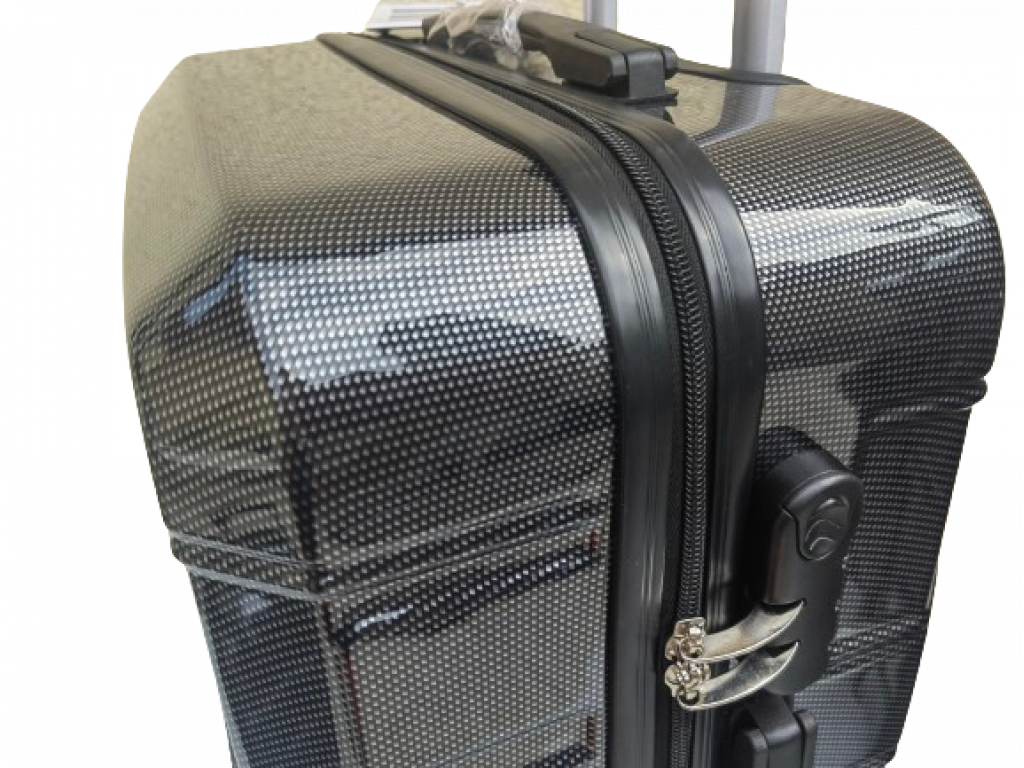 Cestovní kufry sada 3ks karbon, černá