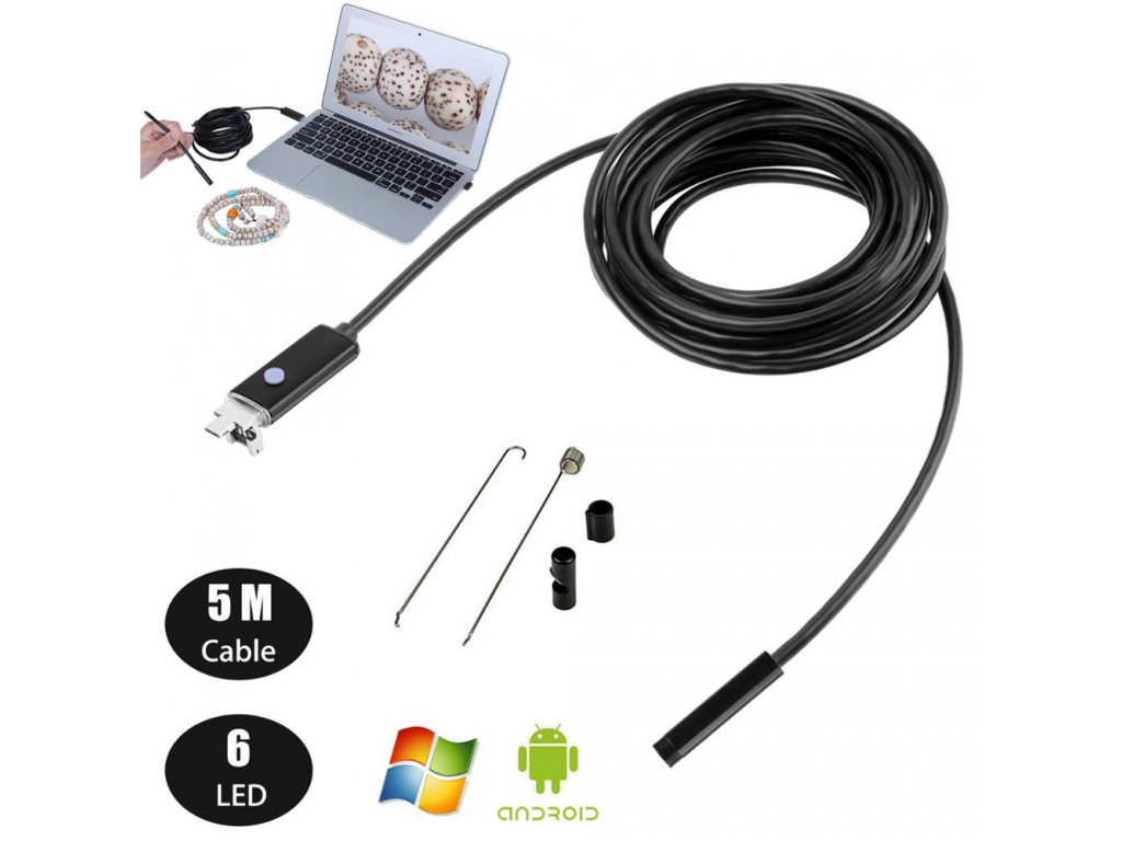 Levně DZL 6005 Inspekční kamera pro Android telefony a PC - 2M